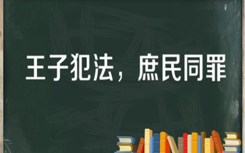 “王子犯法，庶民同罪”是什么意思