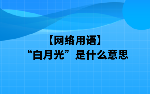 “白月光”是什么意思【网络用语】