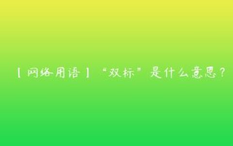 【网络用语】“双标”是什么意思？