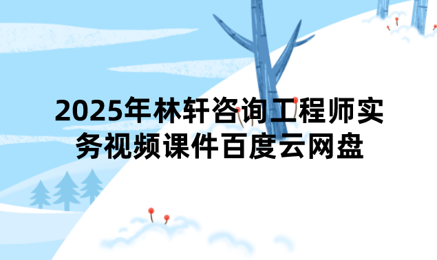 2025年林轩咨询工程师实务视频课件百度云网盘（新教材基础精讲班）